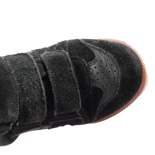 Isabel Marant Bekett Wedge Black Leather Sneakers (35 EU)