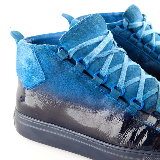 Balenciaga Arena RARE Blue High Gradient Leather Shoes (40 IT/41 EU)