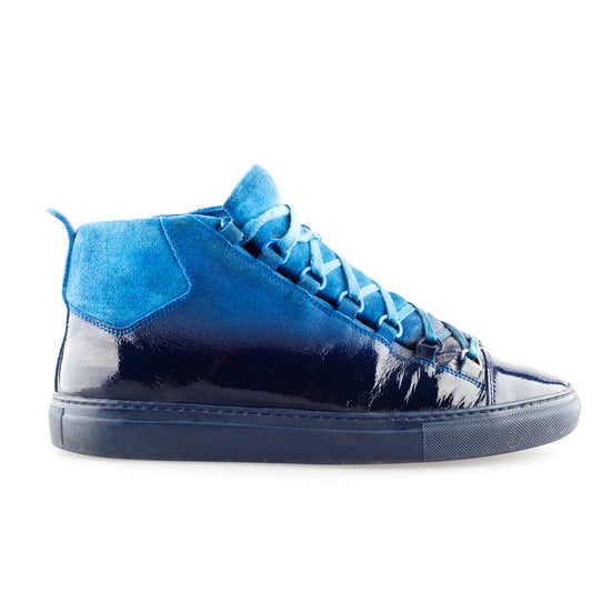 Balenciaga Arena RARE Blue High Gradient Leather Shoes (40 IT/41 EU)