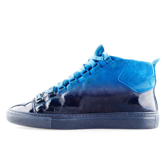 Balenciaga Arena RARE Blue High Gradient Leather Shoes (40 IT/41 EU)