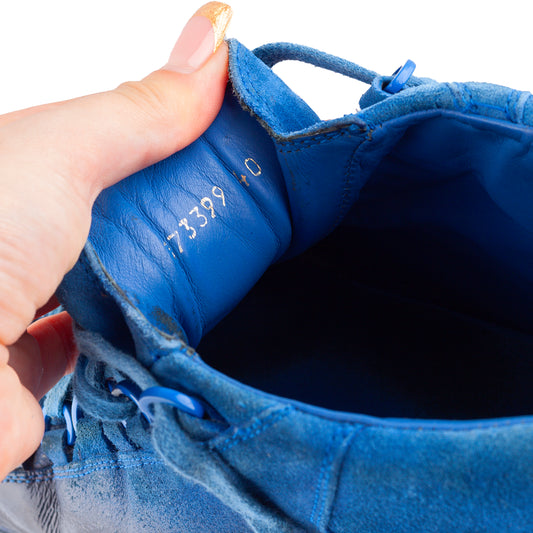 Balenciaga Arena RARE Blue High Gradient Leather Shoes (40 IT/41 EU)