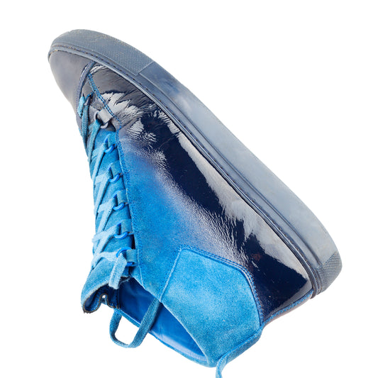 Balenciaga Arena RARE Blue High Gradient Leather Shoes (40 IT/41 EU)