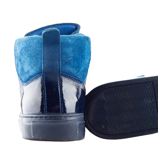 Balenciaga Arena RARE Blue High Gradient Leather Shoes (40 IT/41 EU)