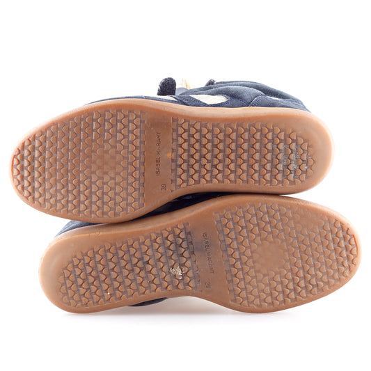 Isabel Marant Bekett Wedge Navy Leather Sneakers (39 EU)