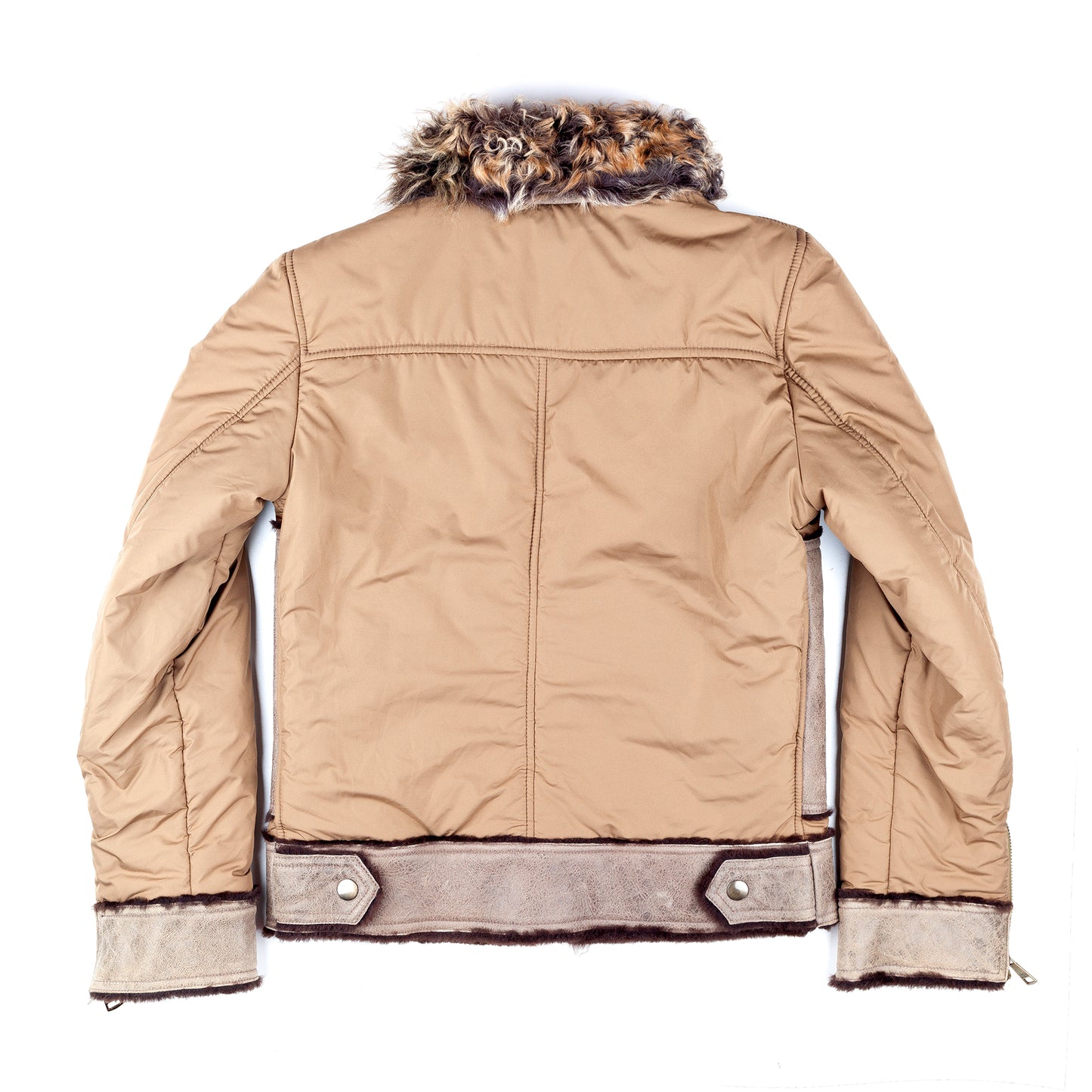 Dolce & Gabbana Brown Fur Lambskin Vintage Jacket (M)