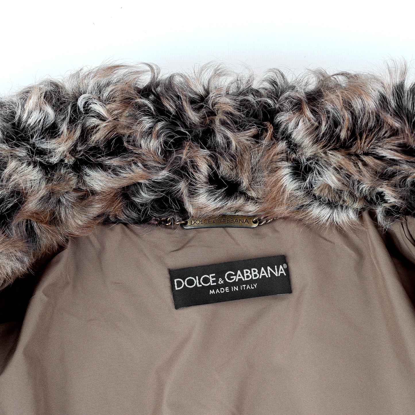 Dolce & Gabbana Brown Fur Lambskin Vintage Jacket (M)