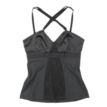 Dolce & Gabbana Vintage Black Bustier Lace Top (M)