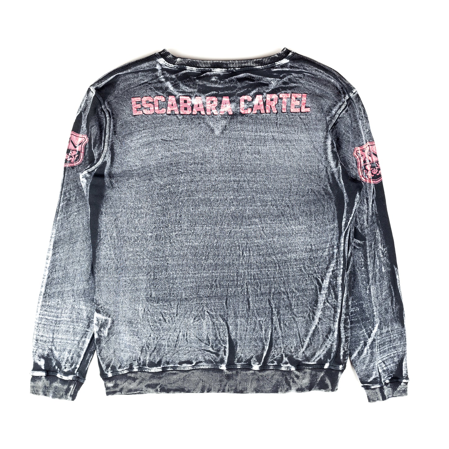 DSQUARED2 “Cocaine” Vintage Grey Acid Wash Sweatshirt (M)