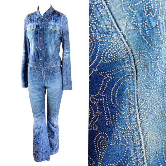 Versace Jeans Couture Vintage Strass Denim Jacket (M)