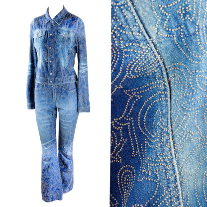 Versace Jeans Couture Vintage Strass Denim Pants (S)