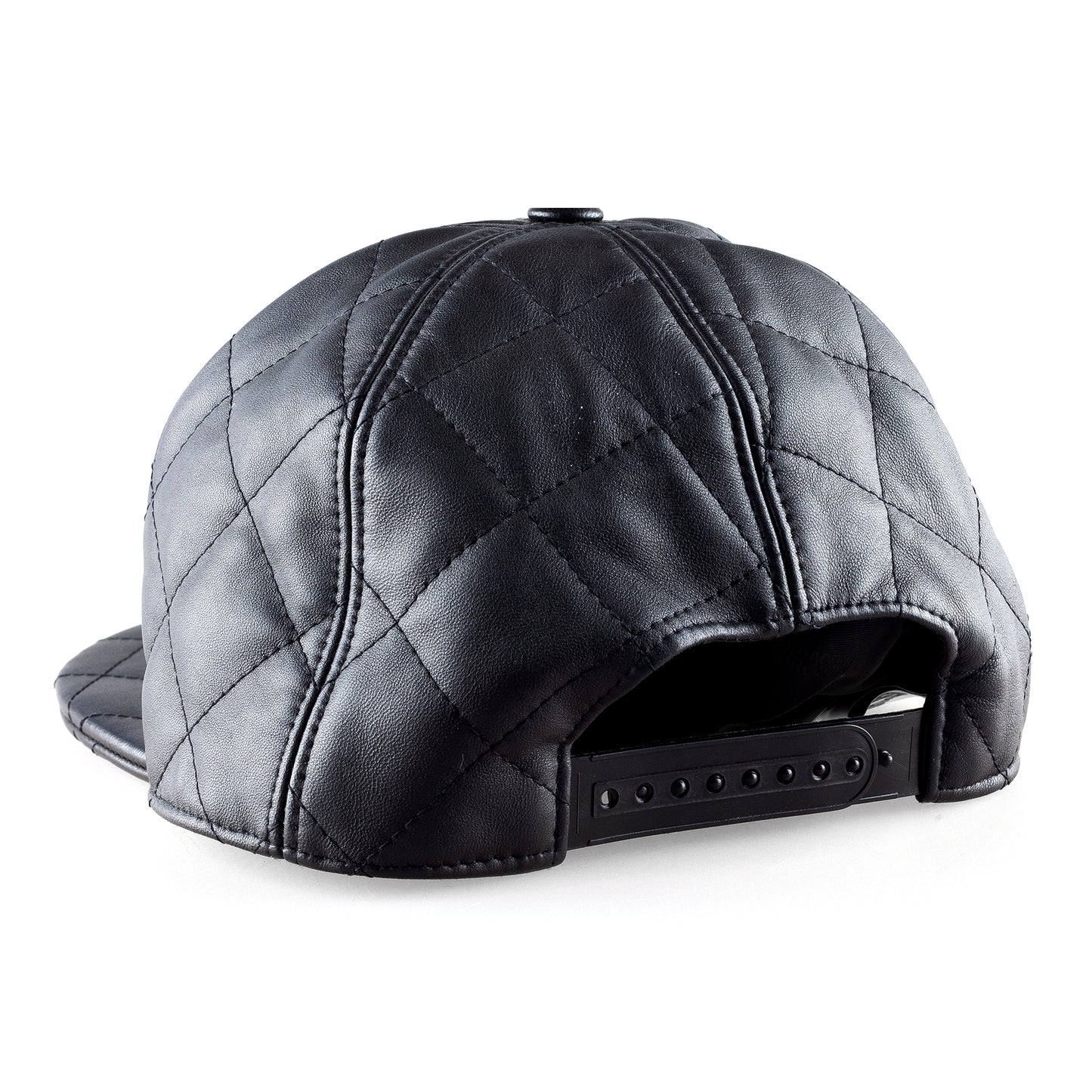 Moschino Black Quilted Padded Leather Snapback