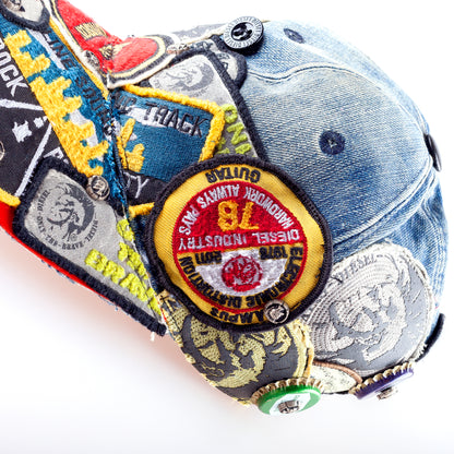 Diesel 2013 “DIESEL TRIBUTE x Nicola Formichetti” Vintage Patches Denim Snapback Cap