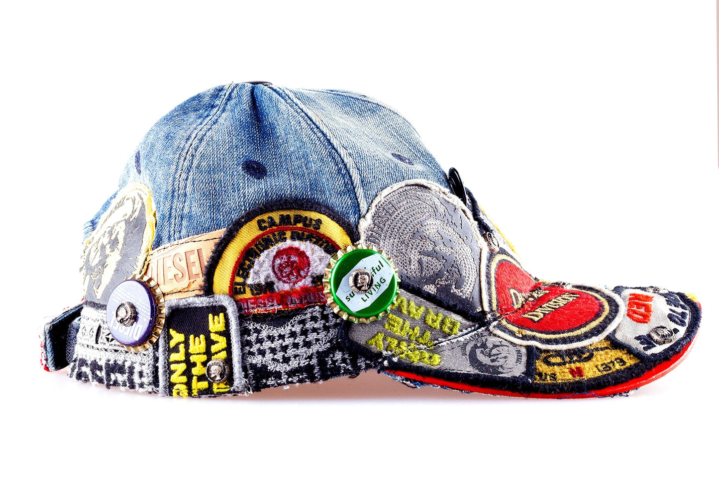 Diesel 2013 “DIESEL TRIBUTE x Nicola Formichetti” Vintage Patches Denim Snapback Cap