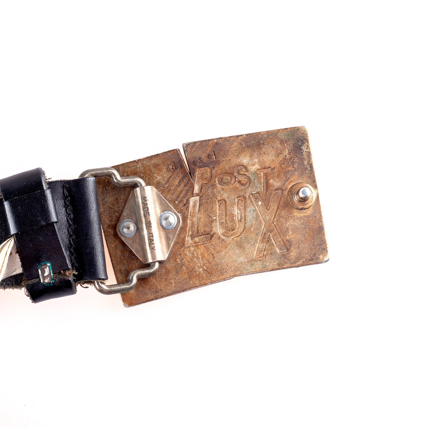 Diesel Credit Card Vintage Leather Belt (95 CM)