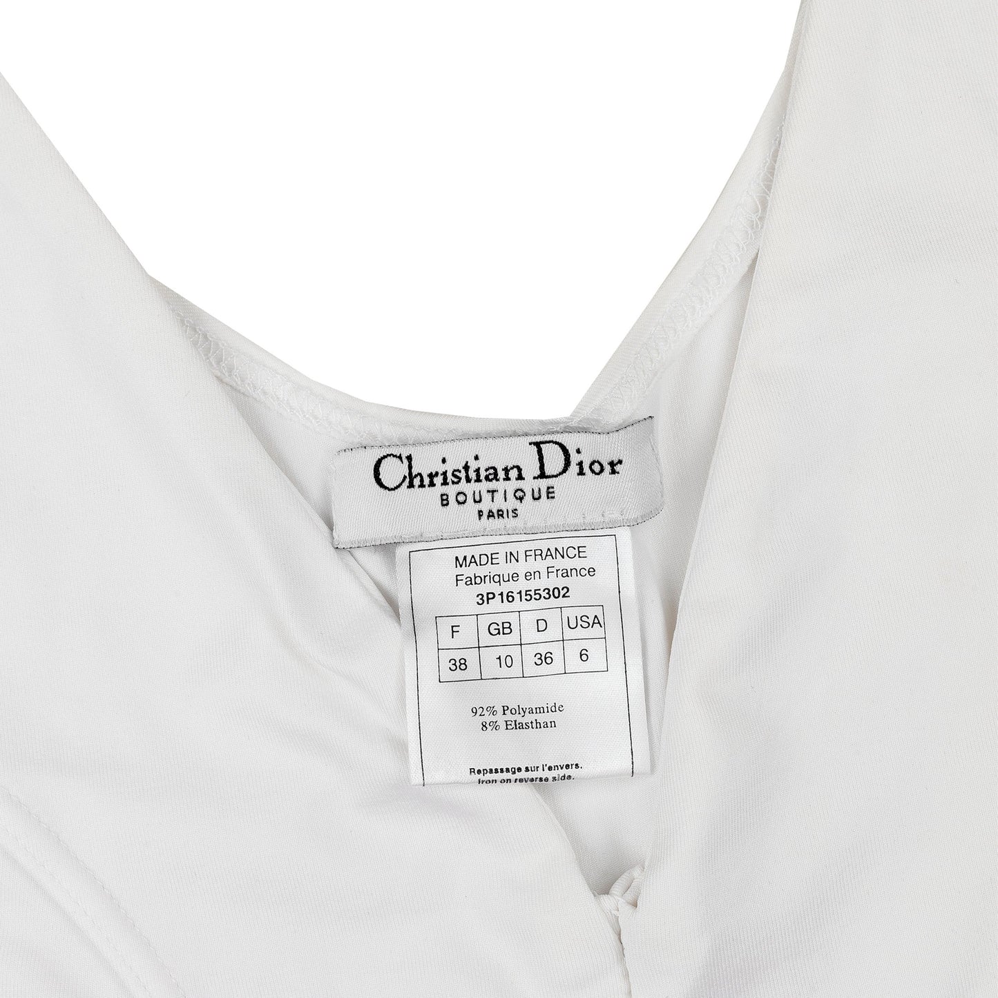 Christian Dior “MISS DIOR” White Tank Top (M)