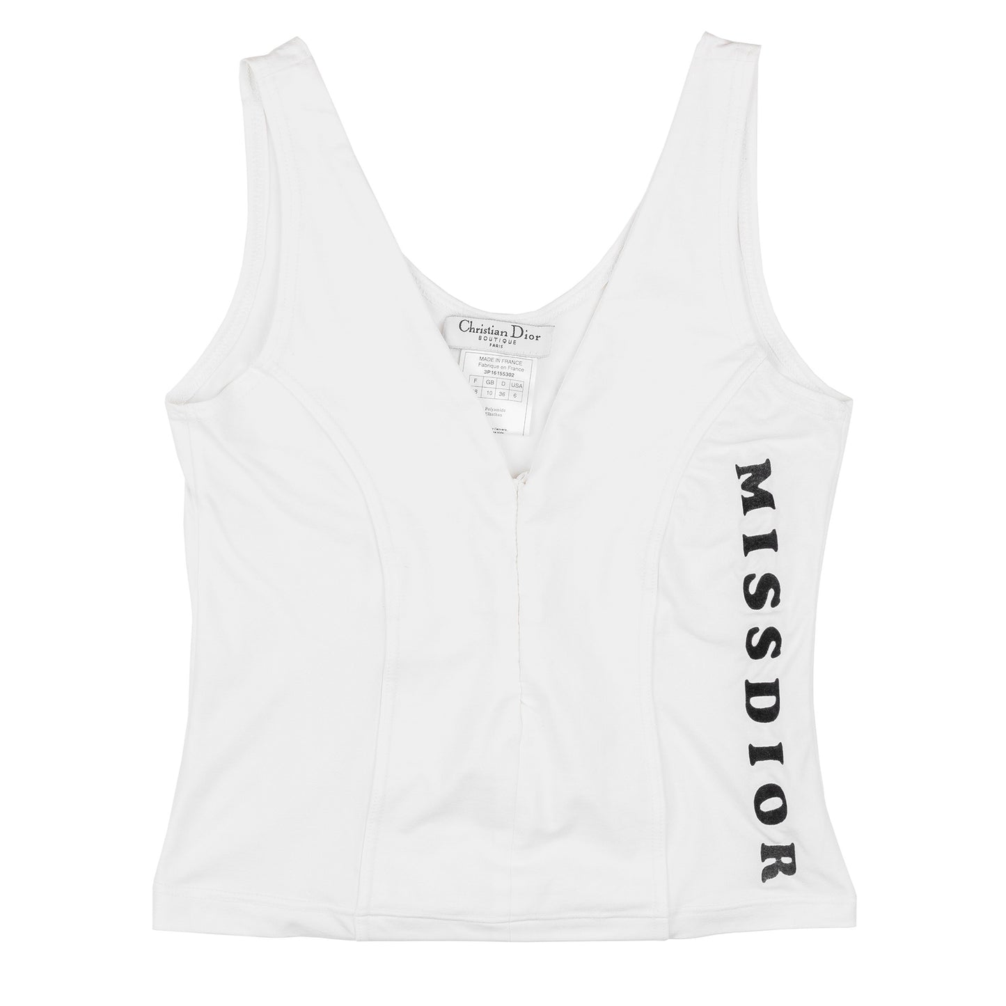 Christian Dior “MISS DIOR” White Tank Top (M)