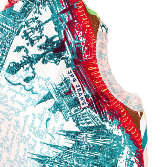 Jean Paul Gaultier JPG Printed Flowers Colorful Top (S)