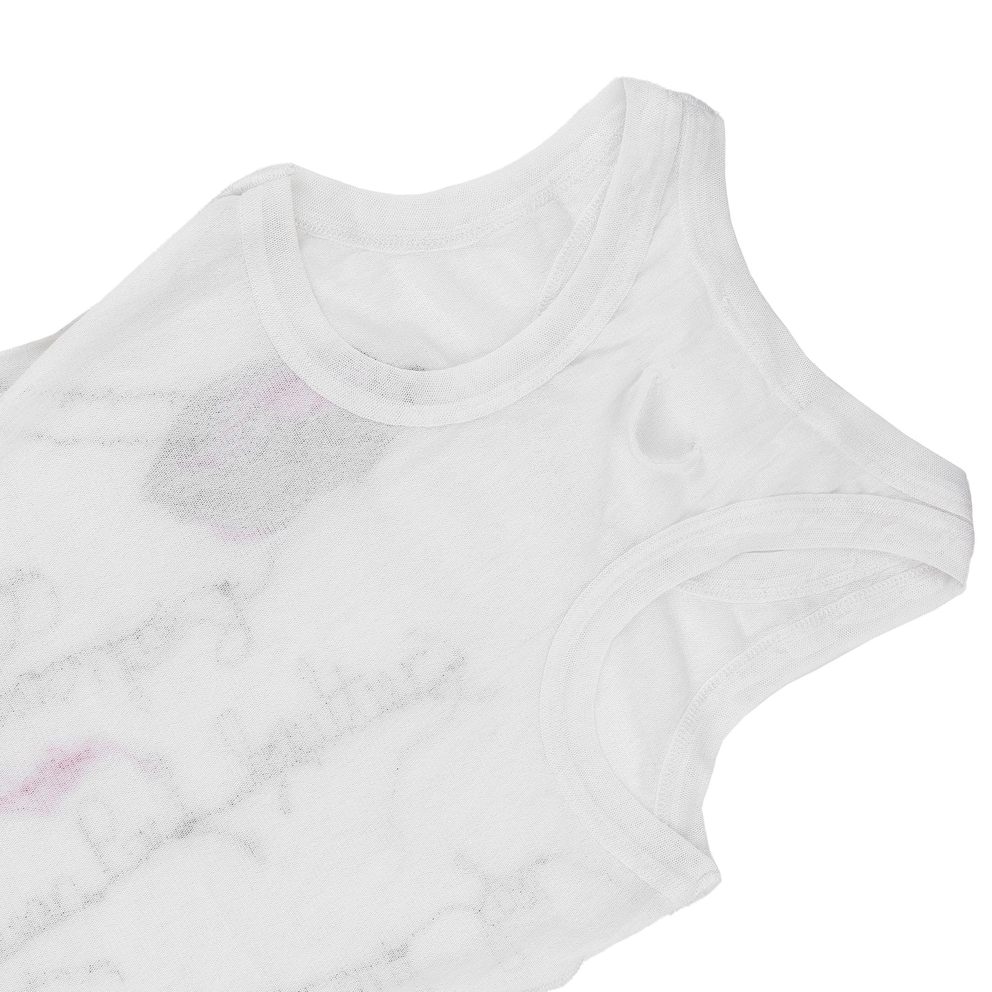 JEAN PAUL GAULTIER Eye Lip Sheer Embroidered Mesh Top (S)