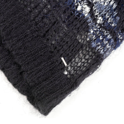 Diesel Open Knit Black/Blue Sweater  (L)