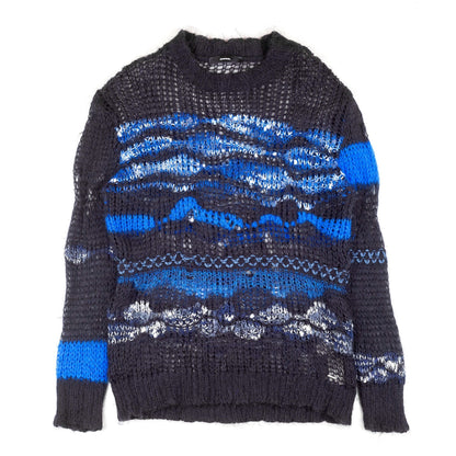 Diesel Open Knit Black/Blue Sweater  (L)