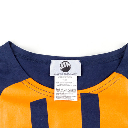 Thierry Mugler “Mugler Trademark” Navy /Orange T-Shirt (M)