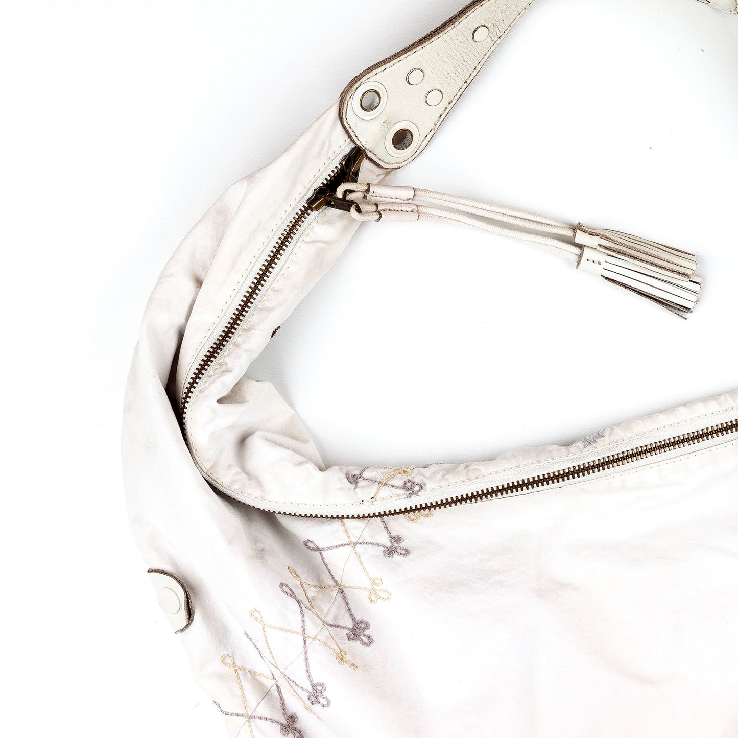 Diesel “Wild Angels” White Hobo Shoulder Bag