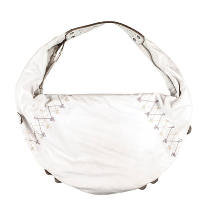 Diesel “Wild Angels” White Hobo Shoulder Bag