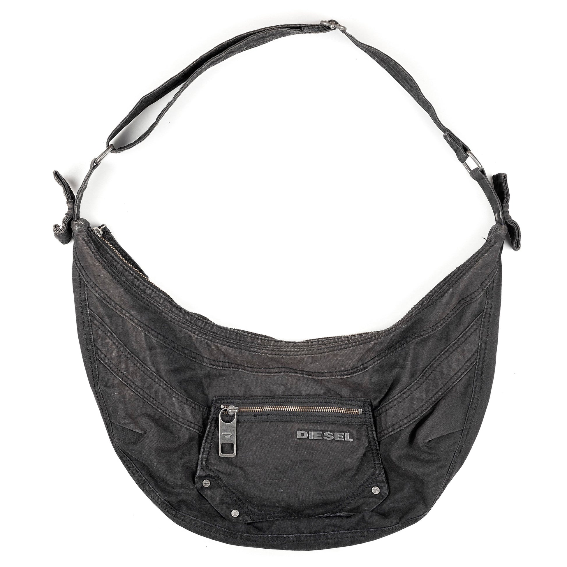 Diesel Black Hobo Crossbody Bag