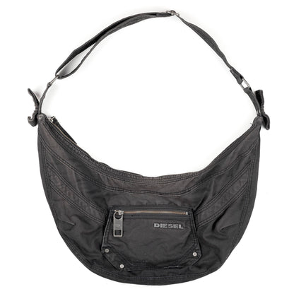 Diesel Black Hobo Crossbody Bag