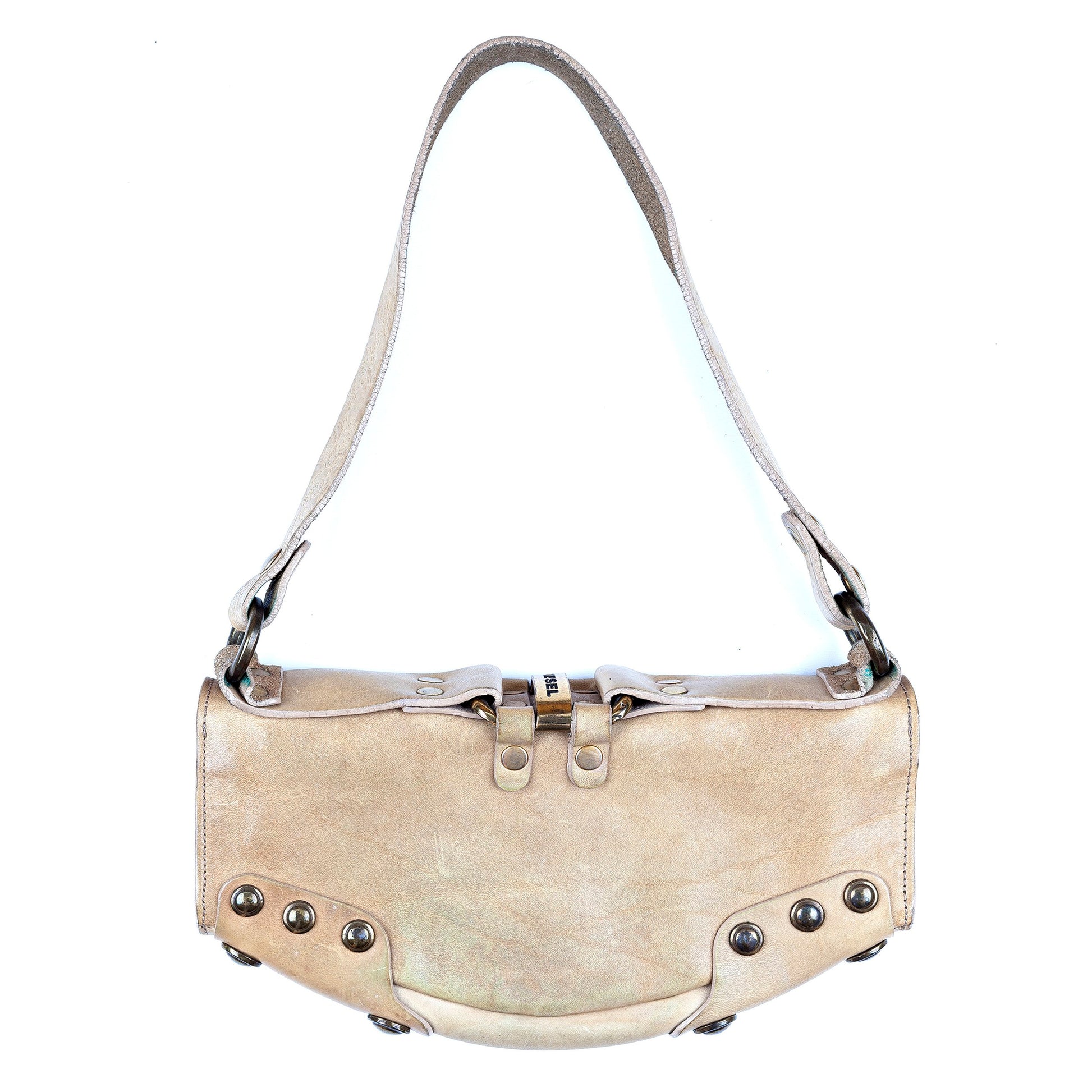 Diesel Medieval Beige Leather Shoulder Bag