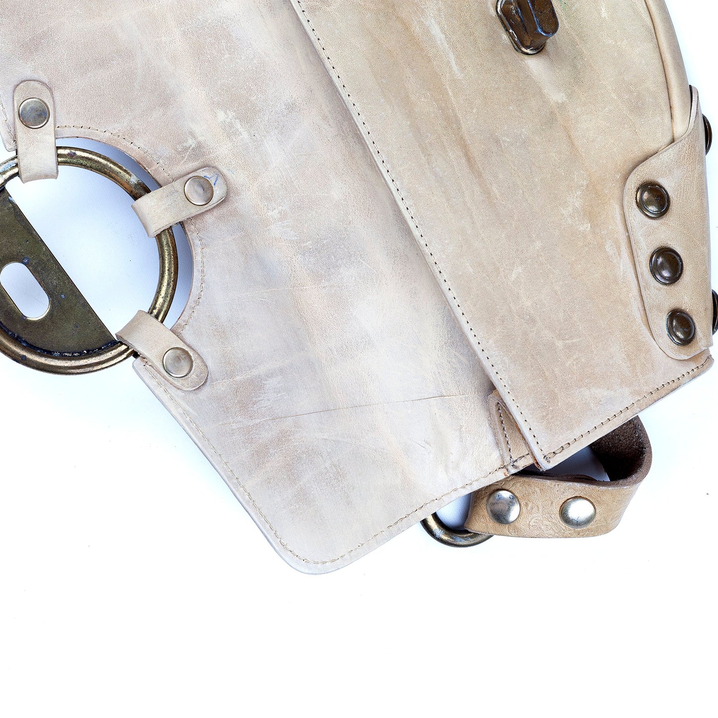 Diesel Medieval Beige Leather Shoulder Bag