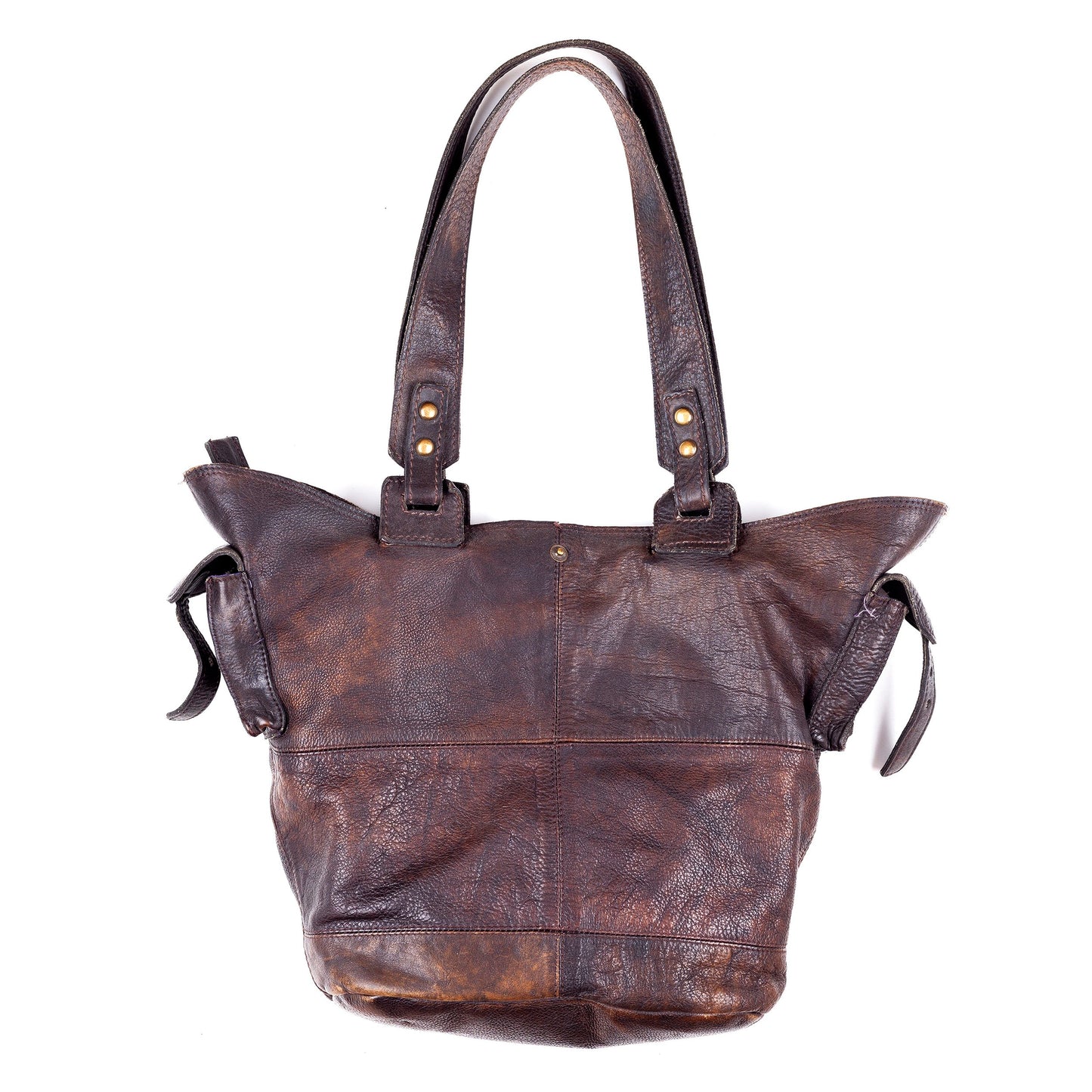 Diesel Brown Multipocket Leather Shoulder Bag