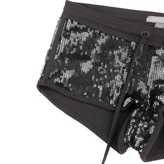 Black Sequins Vintage Shorts (S)