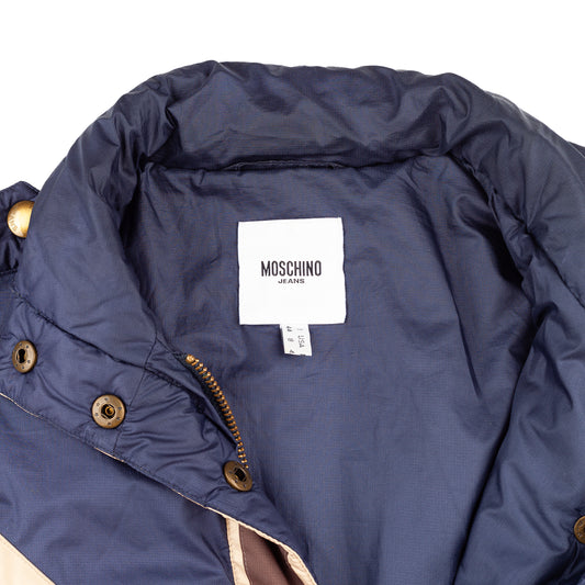 Moschino Union Jack UK Vintage Light Puffer Jacket (M)