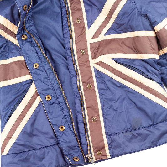 Moschino Union Jack UK Vintage Light Puffer Jacket (M)