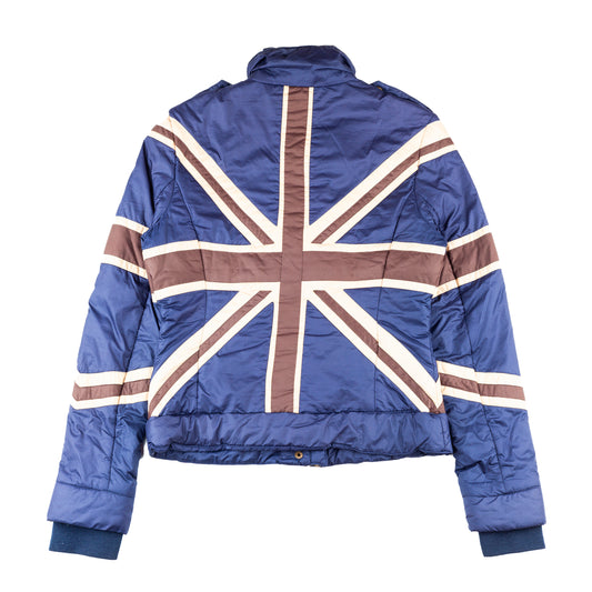 Moschino Union Jack UK Vintage Light Puffer Jacket (M)