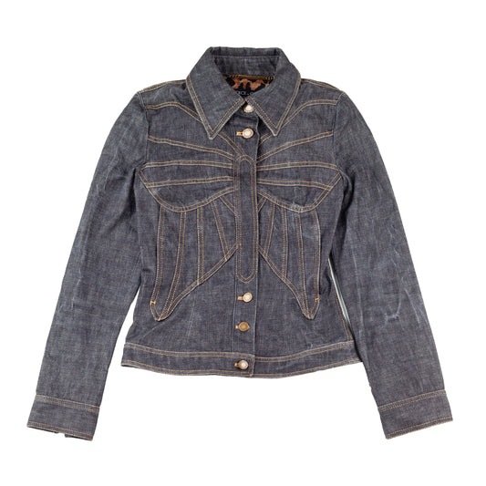Dolce & Gabbana S/S 2002 Butterfly Denim Vintage Jacket (S)