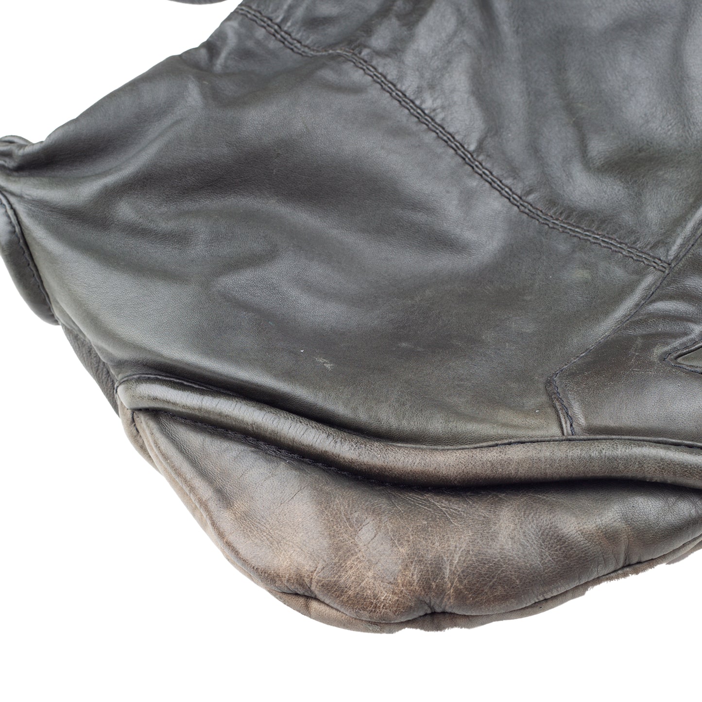 Diesel Dark Green Leather Moto Vintage Shoulder Bag
