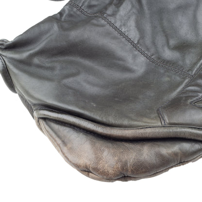 Diesel Dark Green Leather Moto Vintage Shoulder Bag