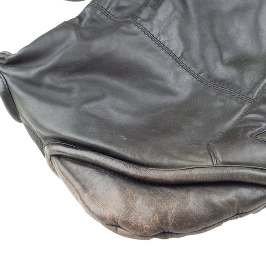 Diesel Dark Green Leather Moto Vintage Shoulder Bag