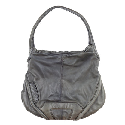 Diesel Dark Green Leather Moto Vintage Shoulder Bag