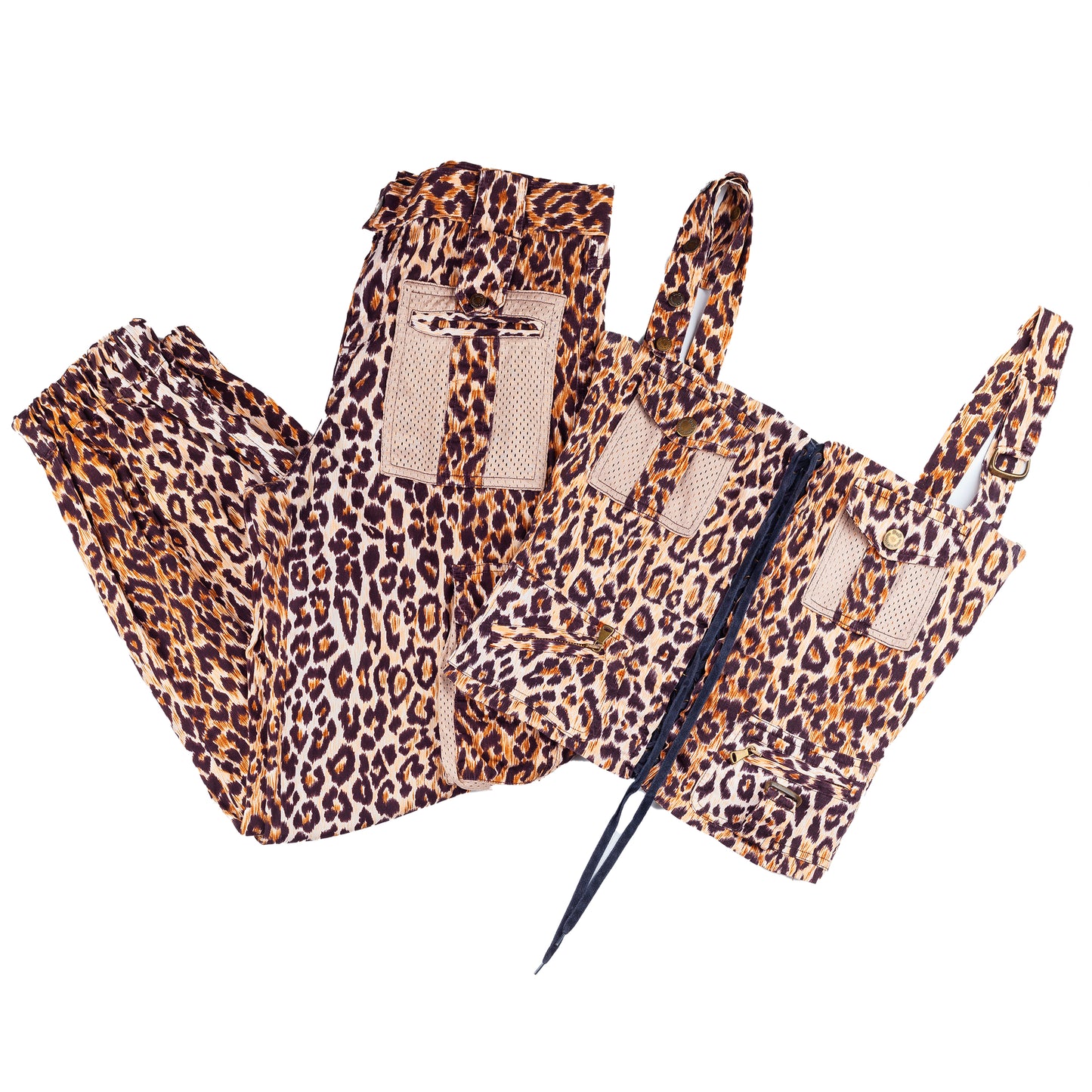 Dolce & Gabbana Leopard Denim Vintage Corset Top (S)