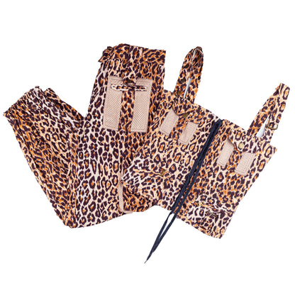 Dolce & Gabbana Leopard Denim Vintage Corset Top (S)