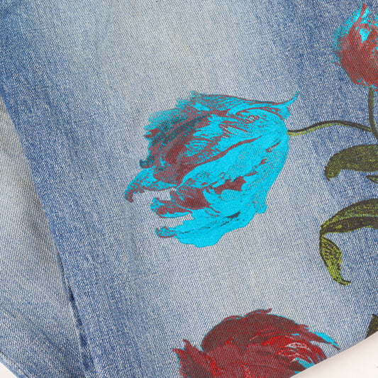 Roberto Cavalli Flower Print Denim Vintage Jeans (M)