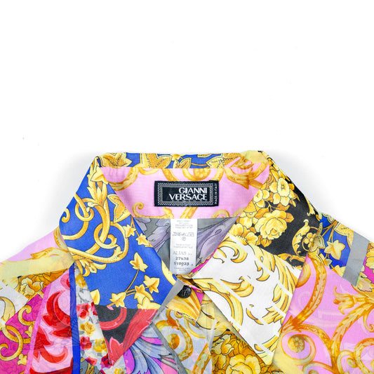 1980’s Gianni Versace Couture Barocco Colorful Print Shirt (M)
