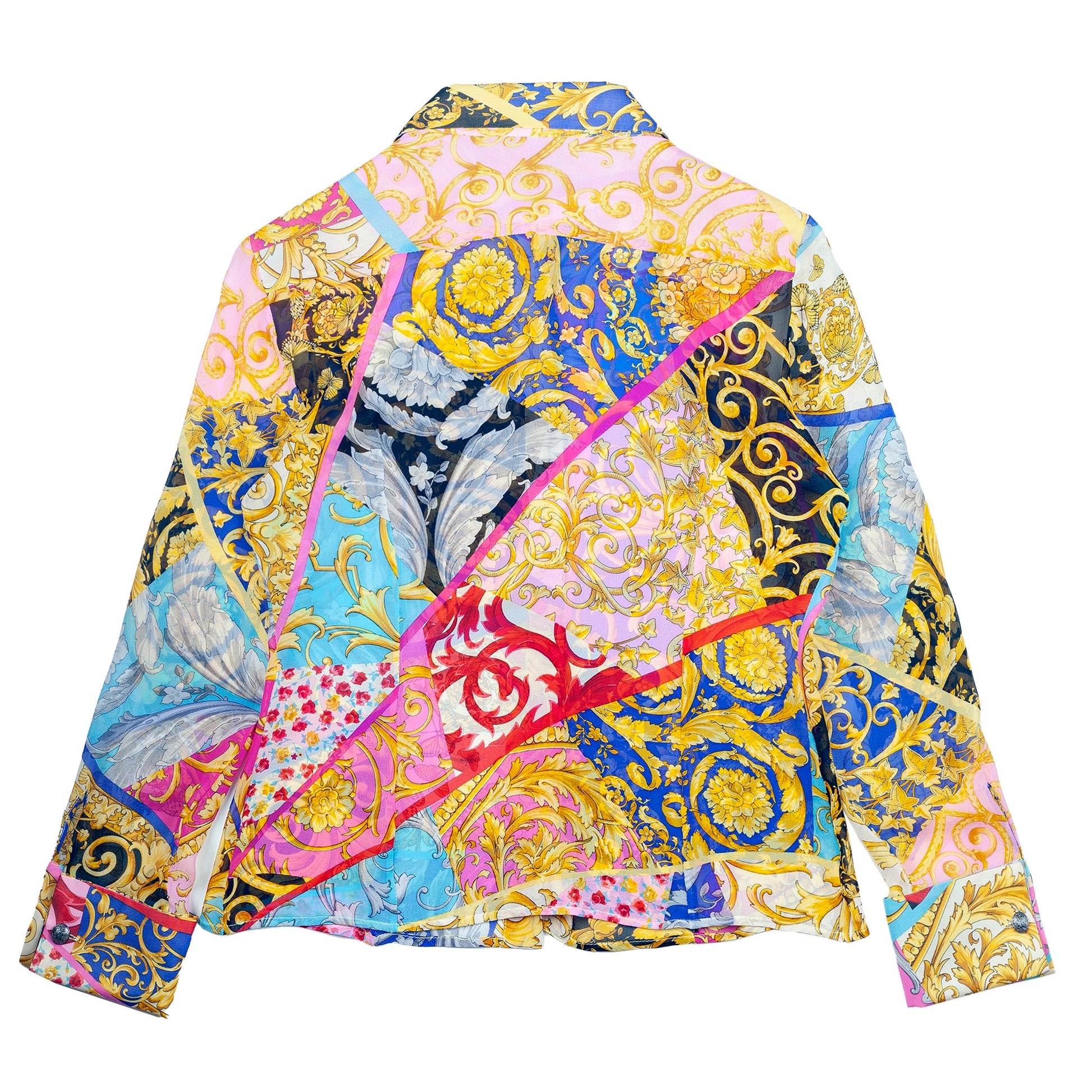 1980’s Gianni Versace Couture Barocco Colorful Print Shirt (M)