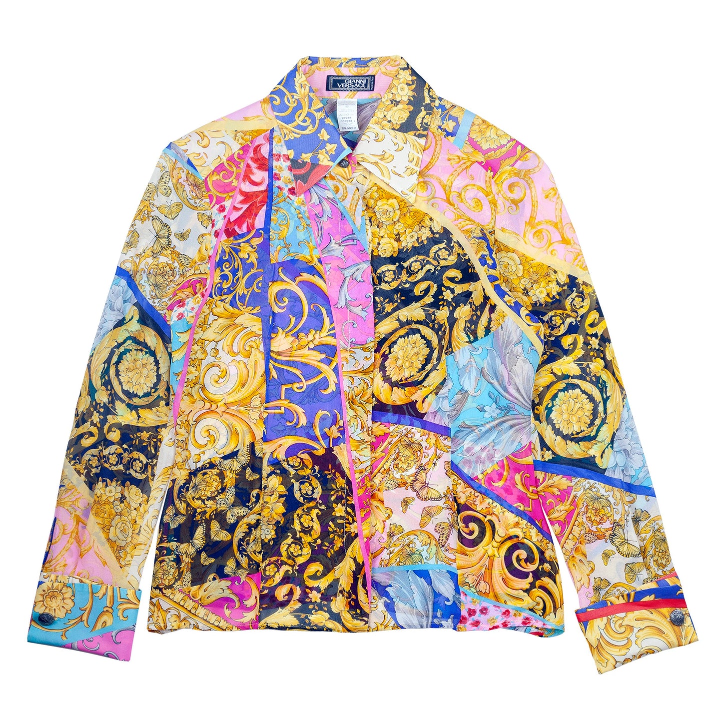 1980’s Gianni Versace Couture Barocco Colorful Print Shirt (M)