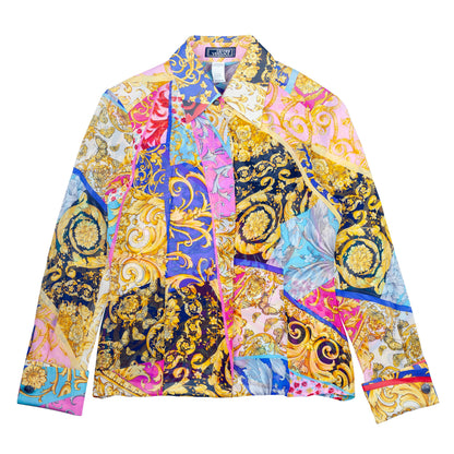 1980’s Gianni Versace Couture Barocco Colorful Print Shirt (M)