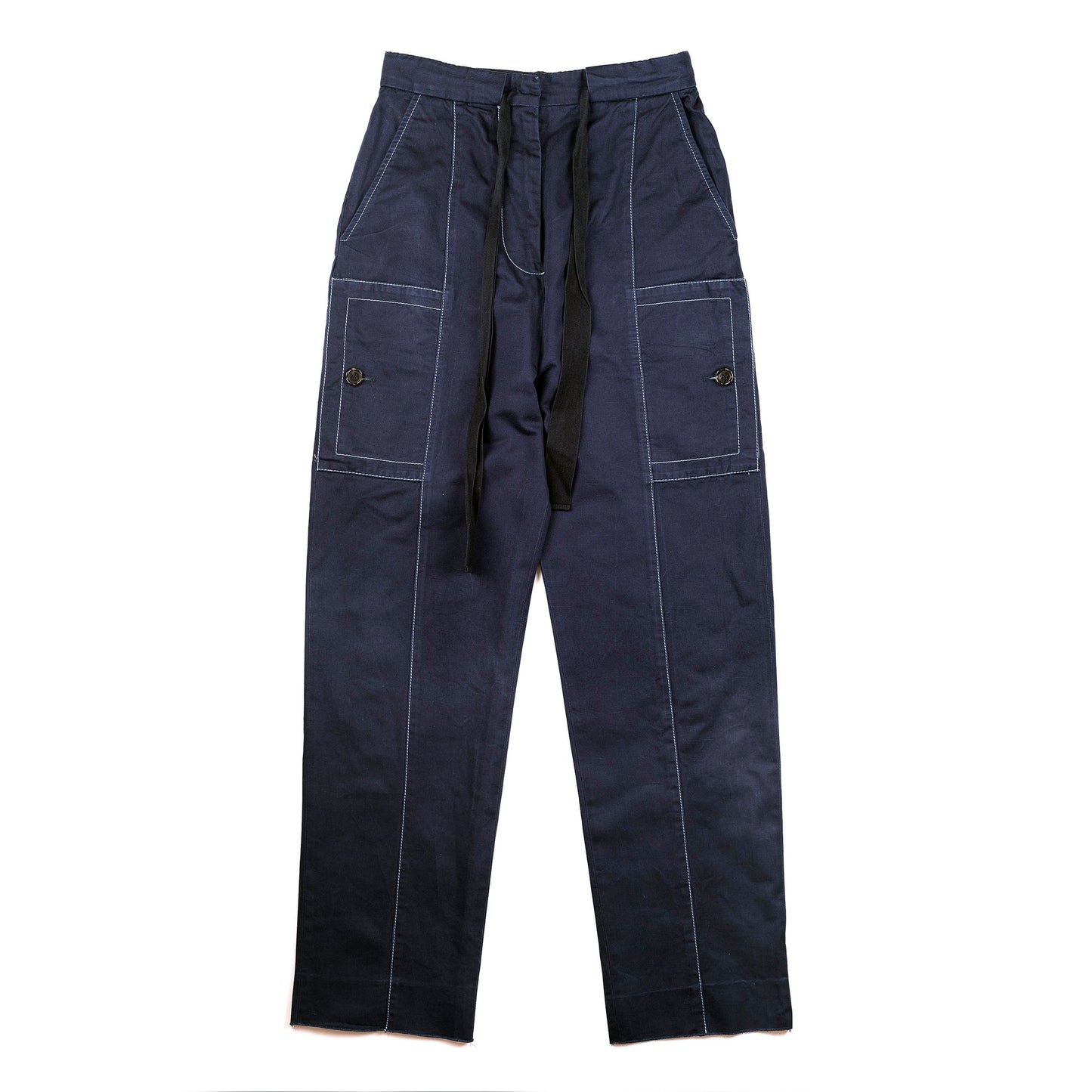 Marni High Waisted Navy Blue Pants (M)