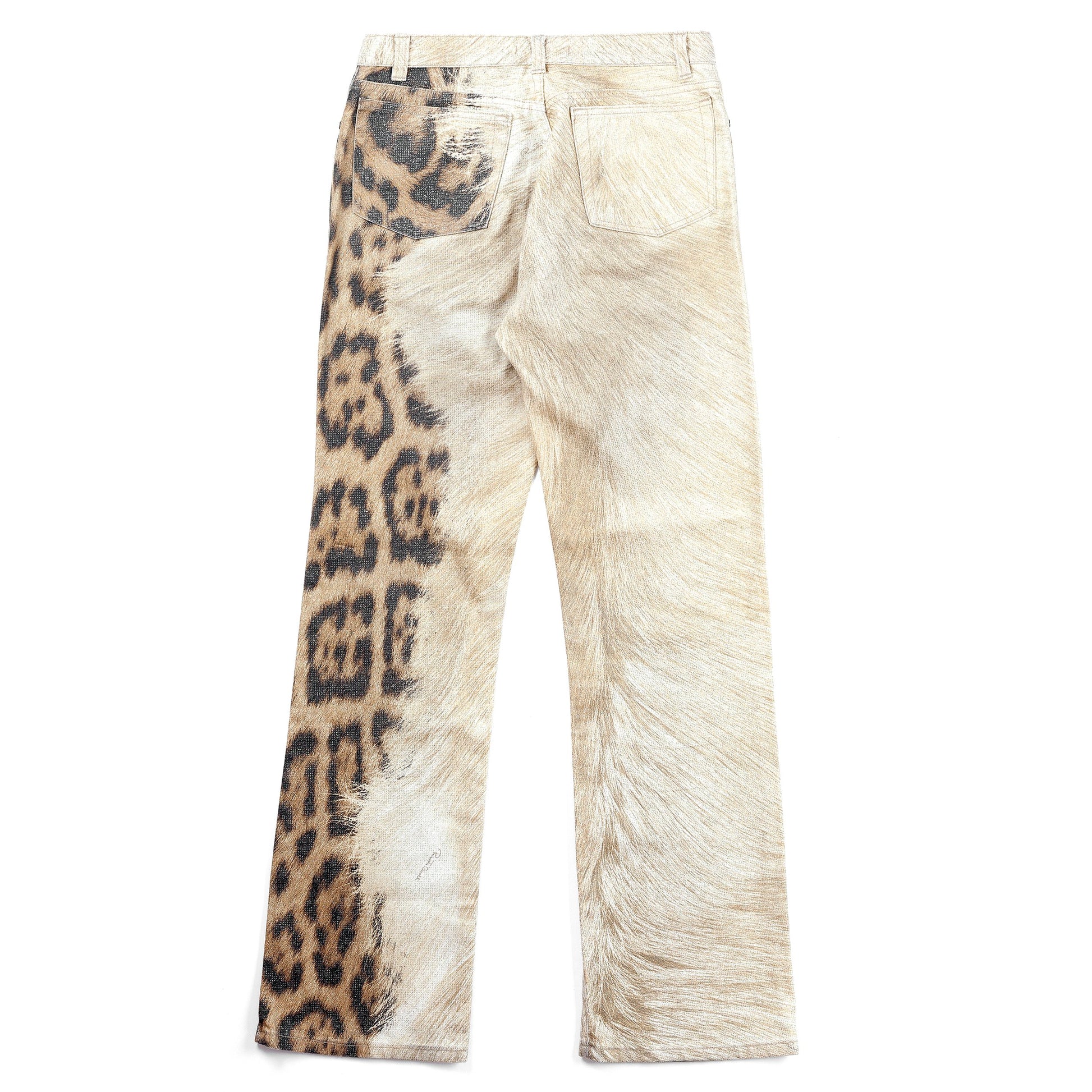 Roberto Cavalli Leopard Fur Print Pants (S)